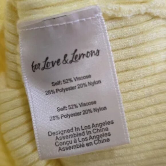 For Love and Lemons Yellow lace detail cardigan - Picture 3 of 4